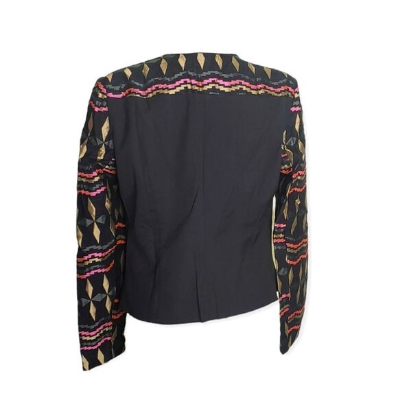 NWOT Doll Kill Hot & Delicious Black Geometric Sleeve Blazer - Size L - Picture 2 of 3